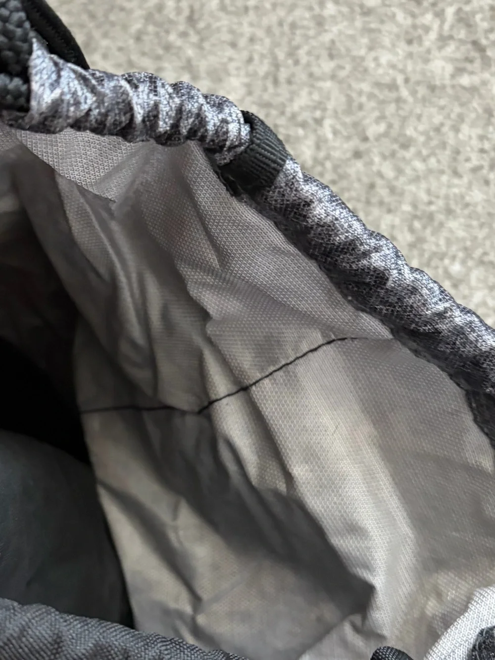 adidas Gray Heather & Black Drawstring Backpack